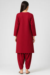 Cambric Shalwar Kameez Maroon